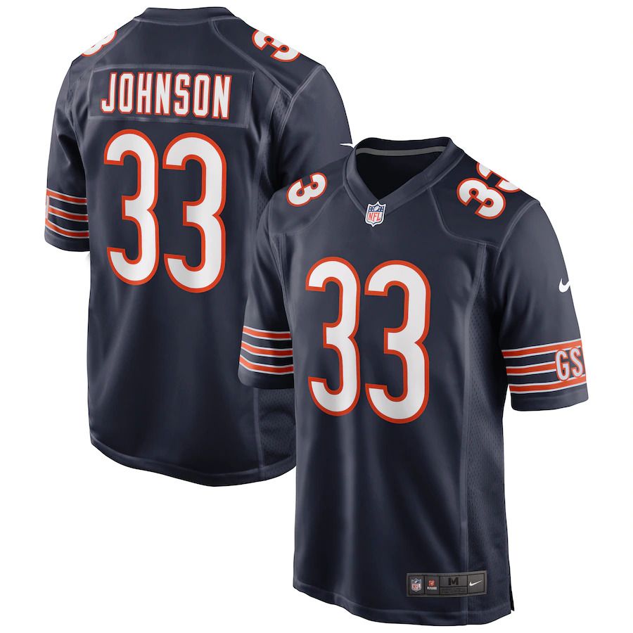 Men Chicago Bears #33 Jaylon Johnson Nike Navy Game NFL Jersey->chicago bears->NFL Jersey